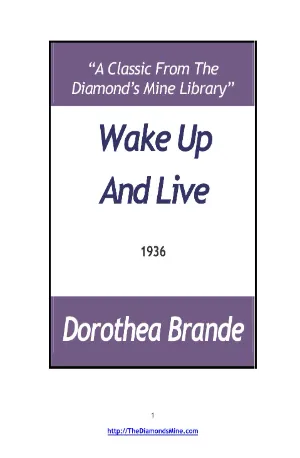 Wake Up and Live! - Dorothea Brande zbooks.in